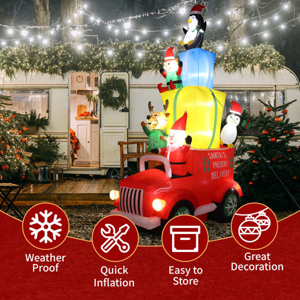 LED Lights Courtyard Santa Decoration