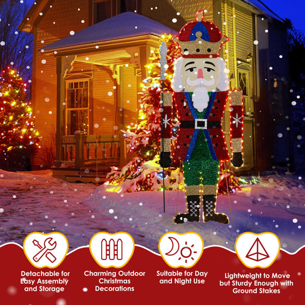 68X45X168cm Soldier 2D Warm White Lamp Christmas Light Fixture