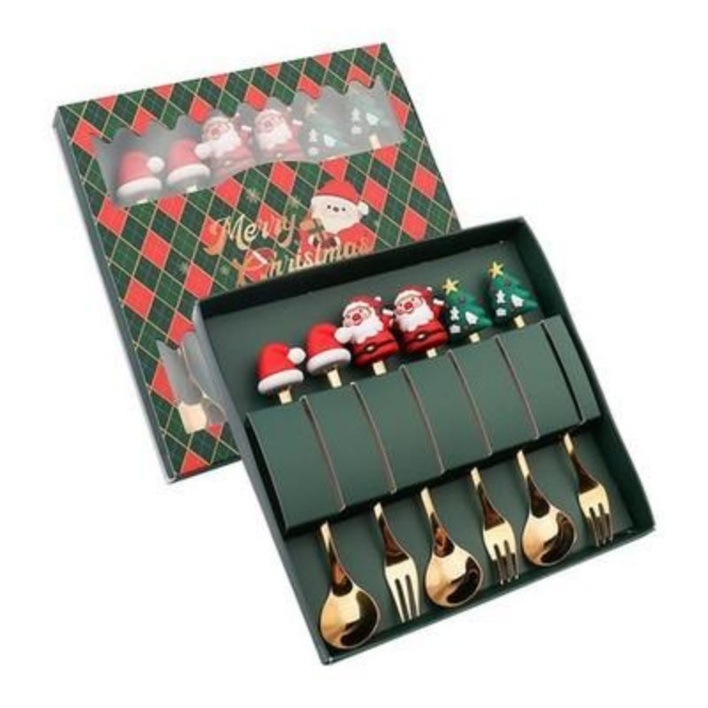 Six-piece Flatware Mixing Spoon Style Cutlery Set