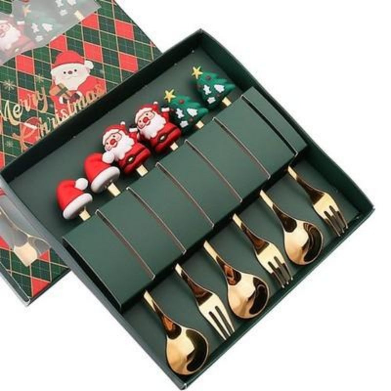 Six-piece Flatware Mixing Spoon Style Cutlery Set